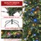 Casafield Pre-Lit Aspen Fir Christmas Tree with White & Multicolored LED Lights, Realistic Artificial Noble Fir with Sturdy Stand